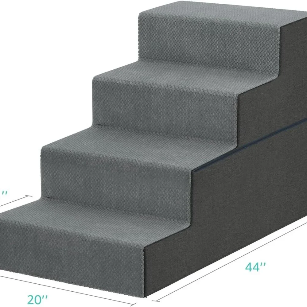 Large Dog Stairs for High Beds - 24 Inches Tall Extra Wide Pet Steps